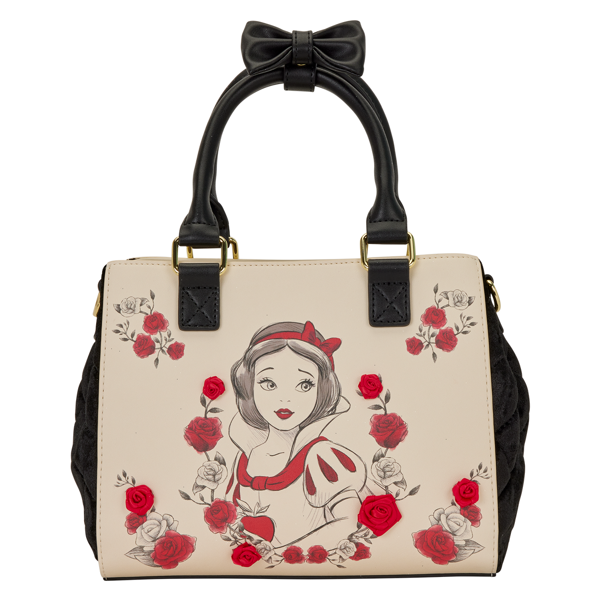 snow exclusive white roses tote crossbody bag