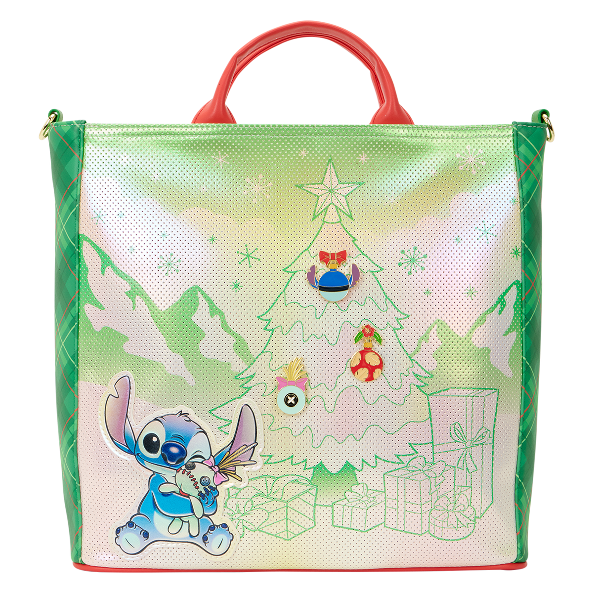 lilo & stitch holiday tote pin trader crossbody bag