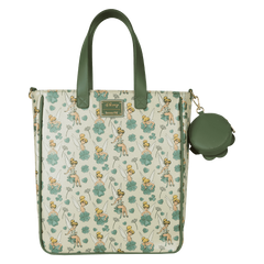 peter pan tinker bell clover all-over print tote crossbody bag with coin bag