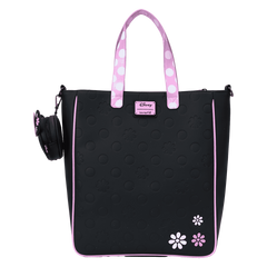 minnie mouse floral rock the dots tote crossbody bag with coin bag