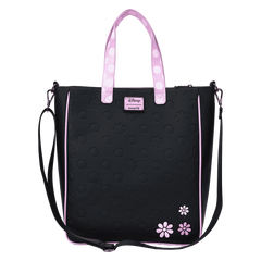 minnie mouse floral rock the dots tote crossbody bag with coin bag