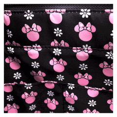 minnie mouse floral rock the dots tote crossbody bag with coin bag