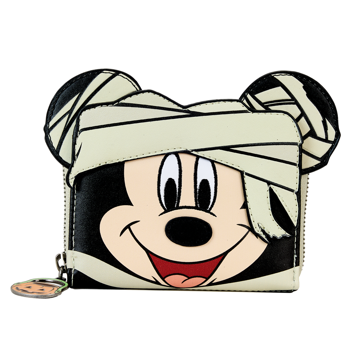 mickey mouse mummy cosplay glow zip around wallet
