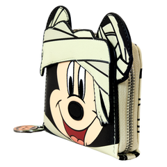 mickey mouse mummy cosplay glow zip around wallet