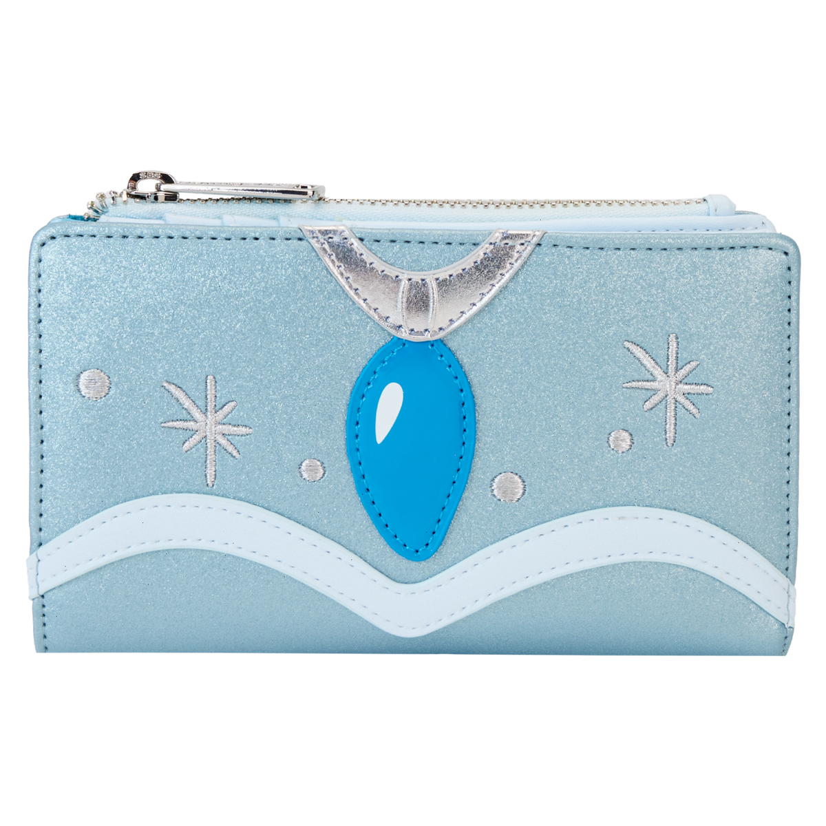 the princess and the frog tiana blue gown glitter cosplay flap wallet