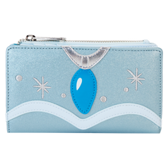 the princess and the frog tiana blue gown glitter cosplay flap wallet