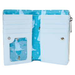 the princess and the frog tiana blue gown glitter cosplay flap wallet