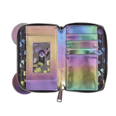 mickey mouse exclusive oil slick iridescent cosplay zip around wallet