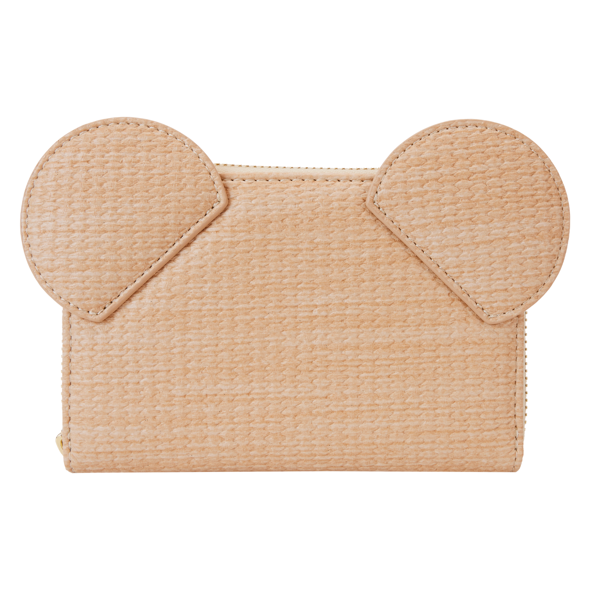 mickey mouse woven texture zip around wallet