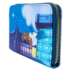 the princess and the frog 15th anniversary evening star glow zip around wallet