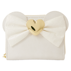 minnie mouse iridescent lace wedding zip around wallet