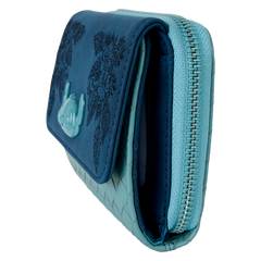 stitch embroidered floral wallet