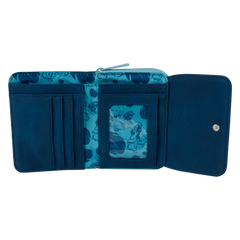 stitch embroidered floral wallet