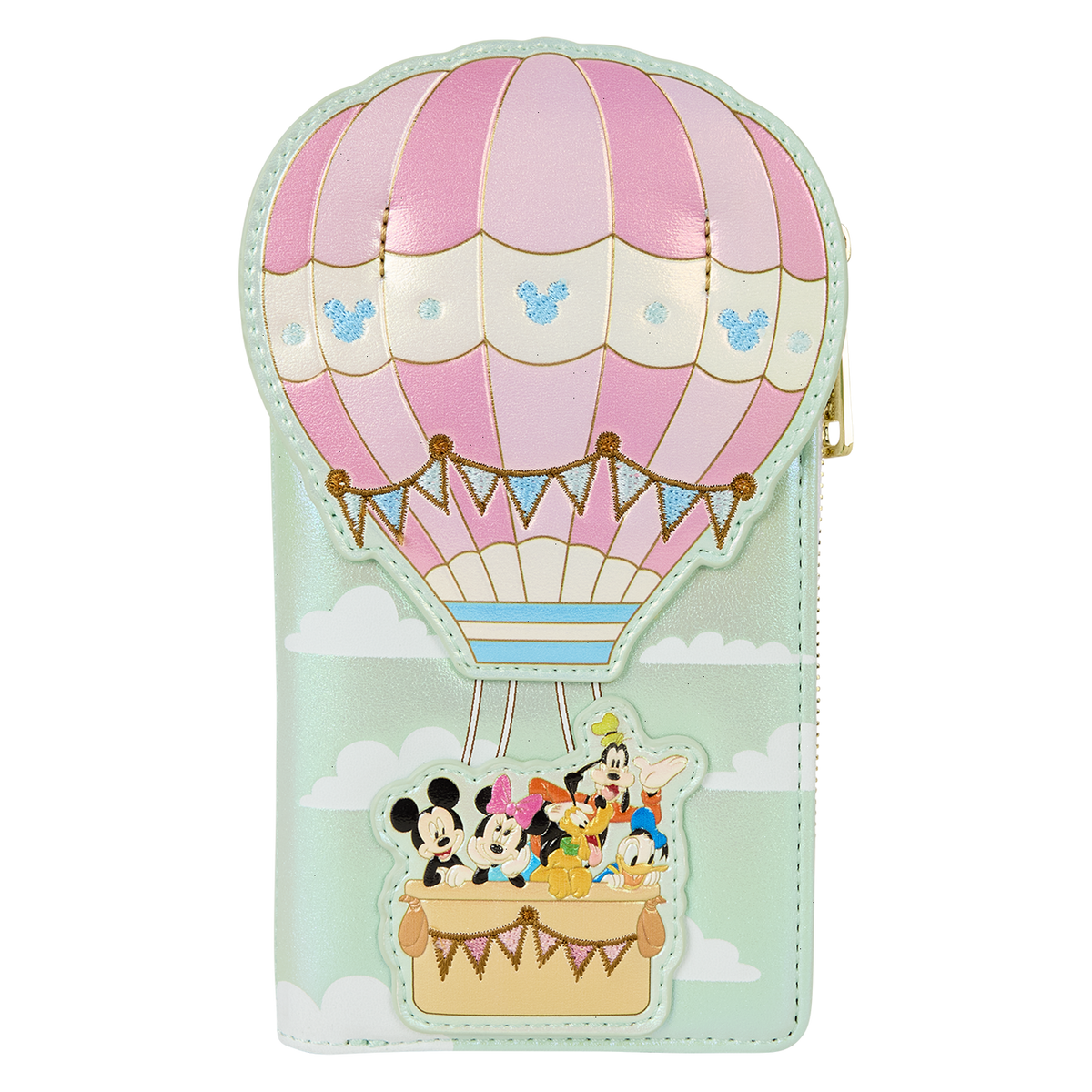 mickey & friends hot air balloon flap wallet