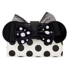 minnie mouse exclusive polka dot pearl flap wallet