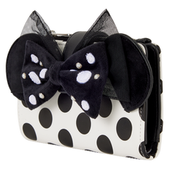 minnie mouse exclusive polka dot pearl flap wallet