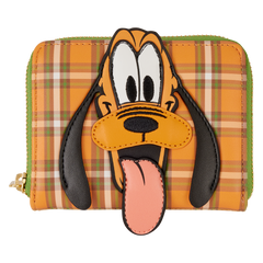 pluto 95th anniversary plaid zip around wallet