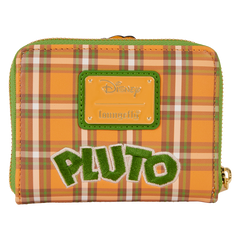 pluto 95th anniversary plaid zip around wallet