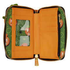 donald & daisy jack-o'-lantern exclusive glow zip around wallet