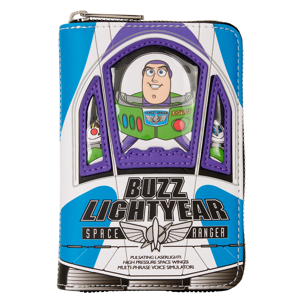 toy story 30th anniversary buzz lightyear glow zip around wallet