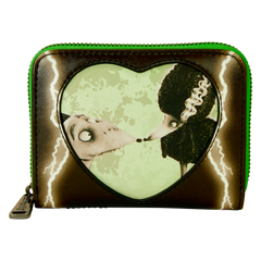 frankenweenie sparky & persephone glow zip around wallet