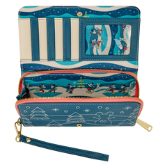 mickey & minnie holiday wristlet wallet