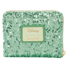peter pan tinker bell holiday sequin tri-fold wallet