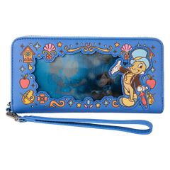 pinocchio exclusive blue fairy lenticular wristlet wallet
