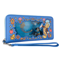 pinocchio exclusive blue fairy lenticular wristlet wallet