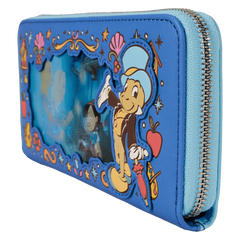 pinocchio exclusive blue fairy lenticular wristlet wallet