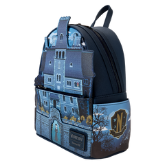 wednesday nevermore academy castle glow mini backpack
