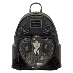 wednesday black roses mini backpack