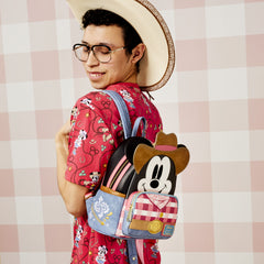western mickey mouse cosplay mini backpack