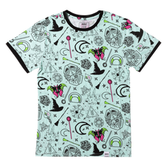 wicked elphaba & glinda all-over print unisex tee