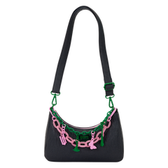 wicked: for good glinda & elphaba crossbody bag with charms