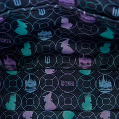 wicked: for good glinda & elphaba crossbody bag with charms