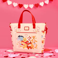 winnie the pooh & friends hearts convertible backpack & tote crossbody bag