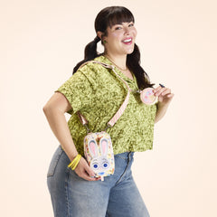 zootopia 2 judy hopps cotton candy cosplay cell phone crossbody bag with coin bag